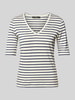 Weekend Max Mara T-Shirt mit V-Ausschnitt Modell 'OPZIONE' Blau