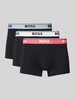 BOSS Trunks mit elastischem Logo-Bund im 3er-Pack Black