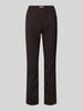 Raphaela By Brax Stoffen broek met elastische band, model 'PAMINA' Chocoladebruin