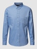 OLYMP Level Five Regular Fit Freizeithemd mit Button-Down-Kragen Modell 'Oxford' Bleu