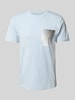 Tom Tailor Denim Regular Fit T-Shirt aus reiner Baumwolle Hellblau