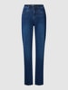 Brax Jeans in effen design, model 'Carola' Marineblauw