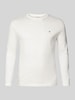 Gant Longsleeve mit Label-Stitching Offwhite