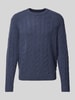 ECOALF Gebreide pullover met ribboorden, model 'TILOALF' Marineblauw