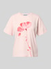 Jake*s Studio Woman T-Shirt mit Rundhalsausschnitt und Motiv-Print Hellrosa