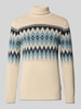 Blend Gebreide pullover met ribboorden, model 'BENJI' Offwhite