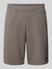 REVIEW Relaxed Fit Sweatshorts mit Label-Stitching Dunkelgrau