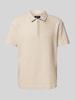 MCNEAL Regular fit poloshirt met ritssluiting Beige