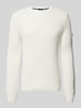 JOOP! Jeans Gebreide pullover met ronde hals, model 'Haro' Offwhite