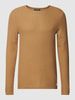 Jack & Jones Premium Strickpullover mit Rundhalsausschnitt Modell 'Carlos' Cognac