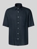 Marc O'Polo Regular Fit Freizeithemd aus reinem Leinen Dunkelblau