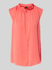 Marc Cain Top bluzkowy ze stójką i krótkim rękawem Koralowy