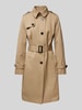 Jake*s Casual Trenchcoat met tailleriem Zand