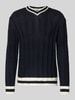 SELECTED HOMME Relaxed Fit Strickpullover mit Woll-Anteil Modell 'ROY' Dunkelblau