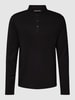 Michael Kors Poloshirt mit langen Ärmeln Modell 'INTERLOCK' Schwarz