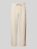 Knowledge Cotton Apparel Loose Fit Hose mit Tunnelzug Stein