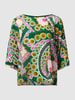 Weekend Max Mara Blouse van pure zijde met all-over bloemenmotief, model 'VORRA' Groen