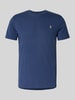Polo Ralph Lauren Custom slim fit T-shirt met labelstitching Blauw gemêleerd