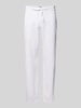 MCNEAL Spodnie lniane o kroju regular fit z tunelem model ‘MARIO’ Biały