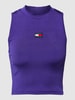 Tommy Jeans Top z naszywką z logo model ‘BADGE’ Liliowy