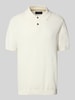 Christian Berg Men Regular Fit Poloshirt mit kurzer Knopfleiste Offwhite