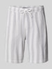 MCNEAL Korte regular fit broek met structuurmotief Middengrijs