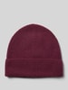 Christian Berg Woman Muts van puur kasjmier in gebreide look Bordeaux