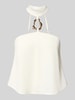 Rinascimento Neckholder-Cocktailshirt mit Applikation Weiss