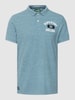 Superdry Poloshirt met labelstitching, model 'VINTAGE SUPERSTATE' Lichtblauw gemêleerd