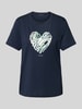 Tom Tailor Regular fit T-shirt van puur katoen Marineblauw