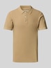 Blend Regular Fit Poloshirt mit gerippten Abschlüssen Modell 'AIDEN' Beige