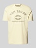 Tom Tailor T-shirt z nadrukiem z logo Jasnożółty
