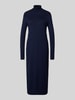 Christian Berg Woman Strickkleid aus Viskose-Mix mit Rollkragen Dunkelblau