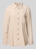 FREE/QUENT Relaxed Fit Leinenbluse mit Brusttasche Modell 'Lava' Sand Melange