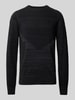 G-Star Raw Gebreide pullover met structuurmotief Zwart