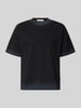 ANOTHER COTTON LAB T-shirt z Wyhaftowane logo i Okrągły dekolt Czarny