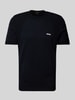 BOSS Green T-Shirt mit Label-Print Dunkelblau