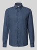 s.Oliver RED LABEL Regular Fit Freizeithemd aus strukturierter Baumwolle mit Button-down-Kragen Blau