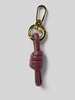 Abro Schlüsselanhänger aus echtem Leder mit Logo-Prägung Dunkelrot