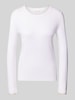 Liu Jo White Regular Fit Longsleeve aus Viskose-Mix mit Rundhalsausschnitt Offwhite