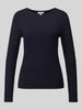 s.Oliver RED LABEL Slim Fit Langarmshirt aus reiner Baumwolle Marine