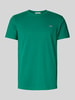 Gant Slim Fit T-Shirt mit Label-Stitching Dunkelgruen