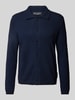 Marc O'Polo Regular Fit Strickjacke aus strukturiertem Baumwoll-Mix Marine