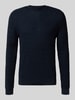 ARMANI EXCHANGE Wollen pullover met structuurmotief Marineblauw