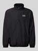 EA7 Emporio Armani Sweatshirt mit Troyer-Kragen Black