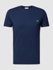 Lacoste T-Shirt in unifarbenem Design Modell 'Supima' Marine