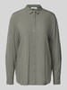 Christian Berg Woman Regular fit overhemdblouse met knoopsluiting Olijfgroen