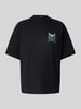 CARLO COLUCCI Oversized T-Shirt mit Label-Print Black
