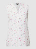 Montego Blousetop met all-over bloemenmotief Offwhite