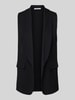 ZABAIONE Gilet van viscosemix met klepzakken, model 'Am44br' Zwart